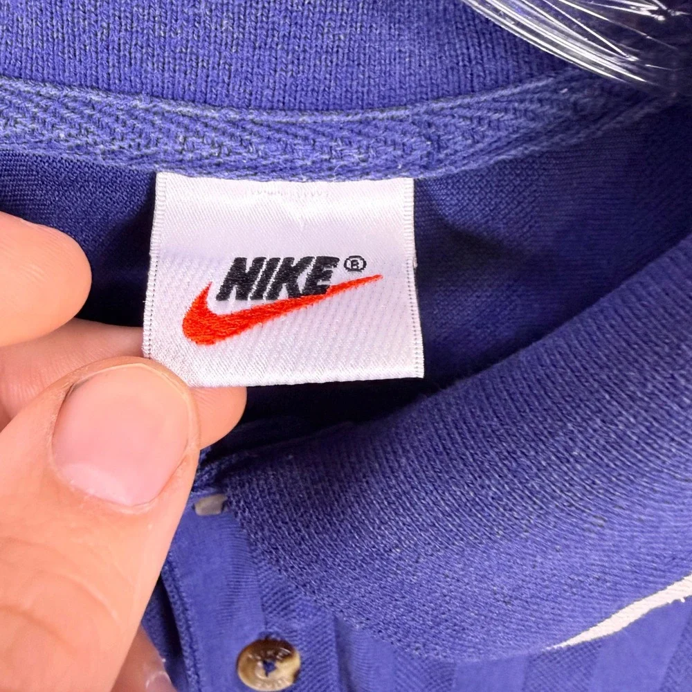 Vintage Nike Challenge Court Polo Shirt Agassi F.I.T. Tennis White Size L